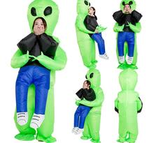 Alien Inflatable Pants Clothes Shake-Up Inflatable Alien Halloween Kidnapping Costume I was abducted by aliens