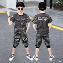 Boys' summer suit Children's short-sleeved leisure Two new fashionable sports summer outfit for children in children's clothing