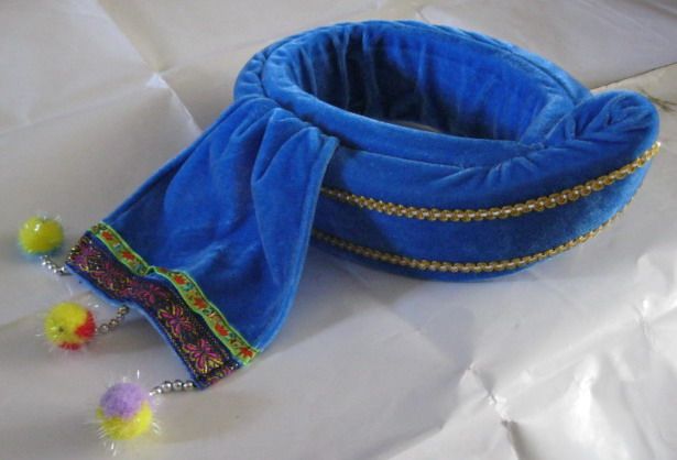 Yunnan ethnic minority clothing Dai ethnic men's hat stage performance Huluth hat dance performance headwear