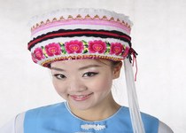  Yunnan ethnic minority Dali Bai hat Five golden flowers national costume Baotou headdress dance performance hat