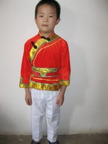 Minority Mongolian costumes Mongolian boys perform stage costumes Children Mongolian dance costumes