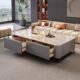 Matching Slate Coffee Table for Living Room, Modern and Simple 2026 New Model Tea Table, Square Small Apartment Coffee Table, Tv Cabinet