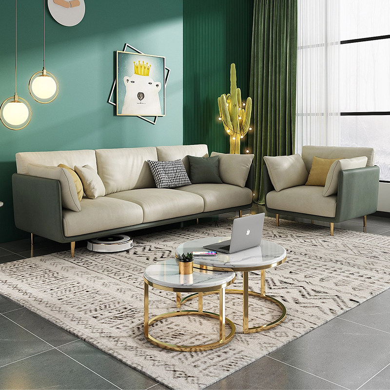 Collection-style extremely minimalist technology Buyi sofa Living room Small family Type modern minimalist light extravagant trio straight out of rental-Taobao
