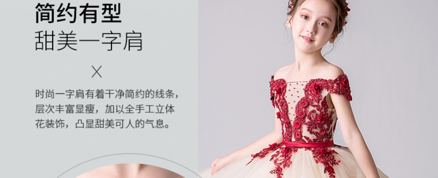 Trẻ em ăn mặc váy nhỏ chủ nhà catwalk trang phục biểu diễn piano quần áo cô gái công chúa váy mùa hè - Váy trẻ em quần áo trẻ sơ sinh