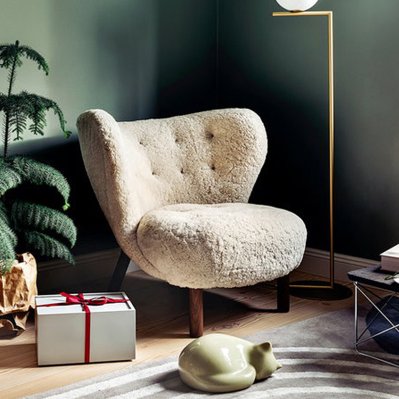 Nordic Single-Person Sofa Chair Designer Simply Modern Living Room Light Lamb Casual Tiger Chair Network Red Sofa