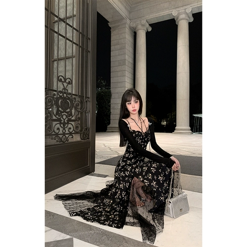 Летнее платье, длинная юбка, цветочный принт