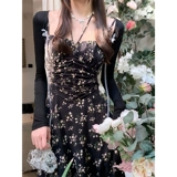 Летнее платье, длинная юбка, цветочный принт