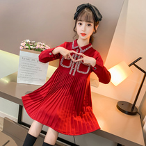 Girls dress net red autumn clothing 2022 new Korean version fashion little girl autumn long sleeve small fragrance princess dress