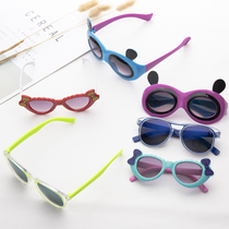 Childrens tide girl sun glasses sunscreen glasses anti-radiation baby Princess male 1 a 3-year-old summer sunglasses 2-4-5-6