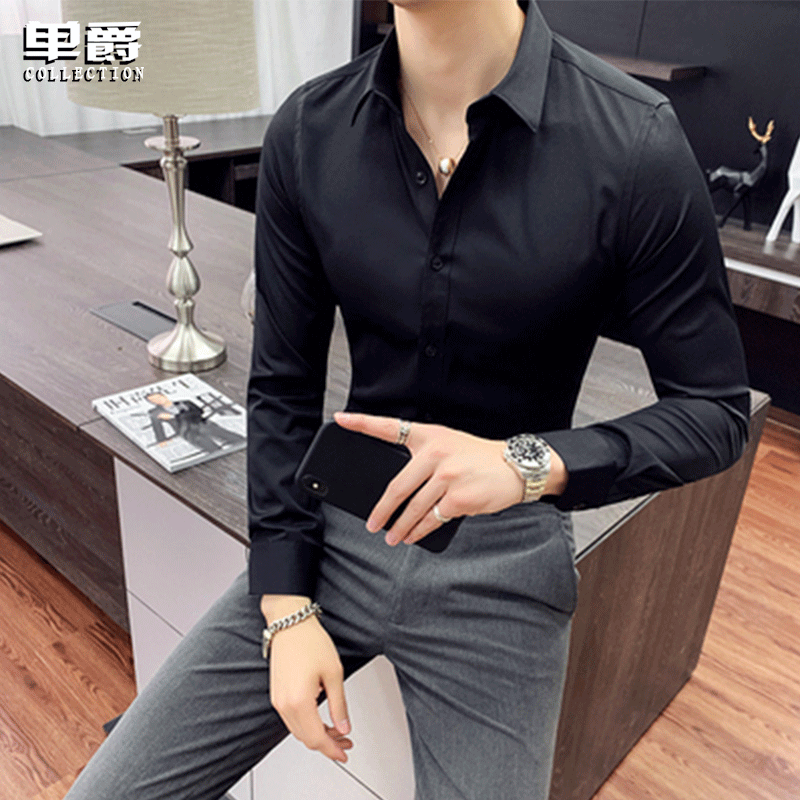 Shirt Boss Sleeve Spring Thin Trend Han Edition Casual Shirt Business Requirements Iron Men Shirt Short Sleeve Tide