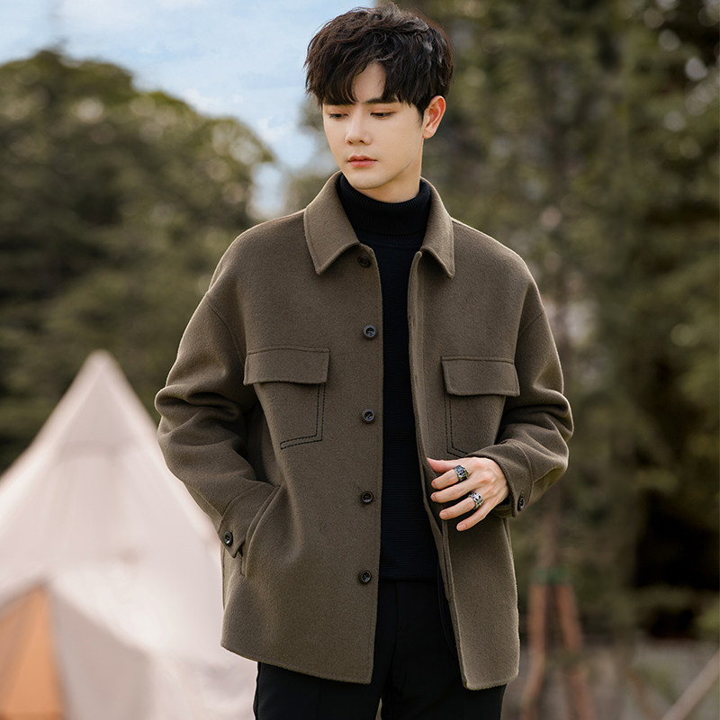 Men's autumn and winter essentials! 🔥 Wool coat + double-sided
