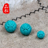 品松 Натуральная бирюзовая природная руда, бусины, браслет из бусин, резная подвеска, делается под заказ