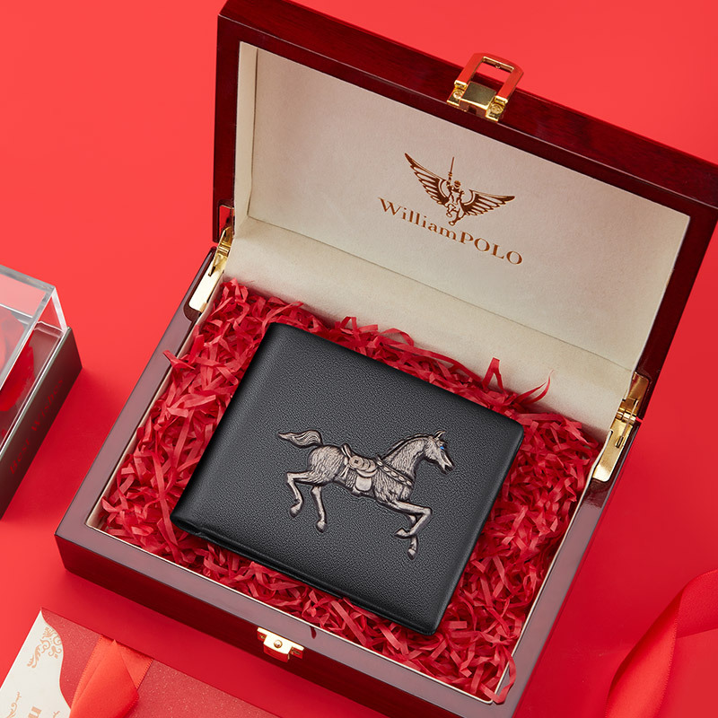 Emperor Paul Genuine New Wallet for Men, Short Style, Cowhide, Immediate Success, Gift-Giving, Ultra-Thin Soft Leather Wallet, Trendy Card Holder