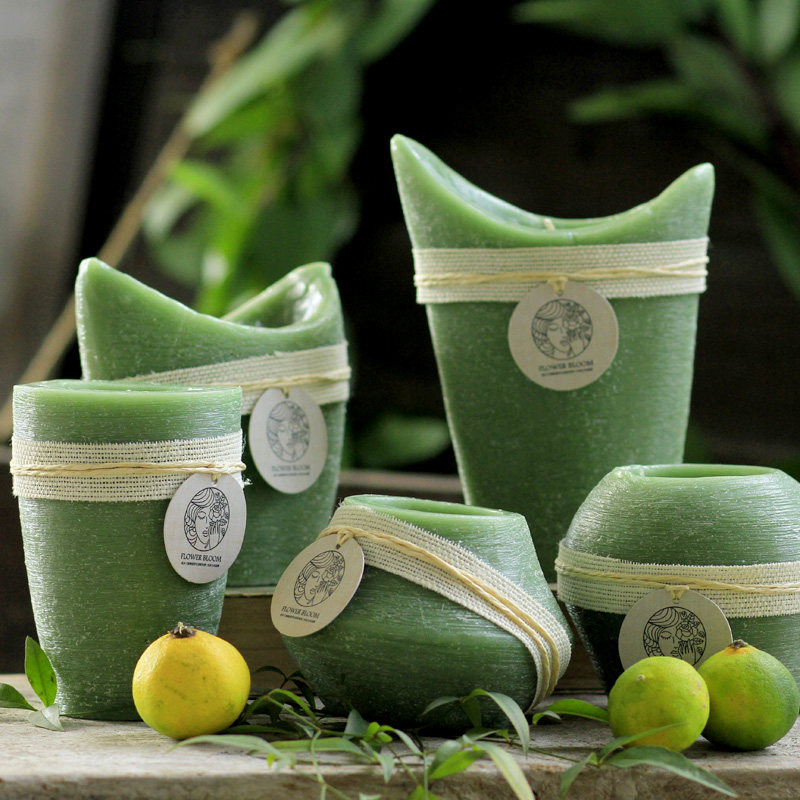 Left Bank wheat Ostala Aroma Candle Green Renaissance Creative Candle shoot props