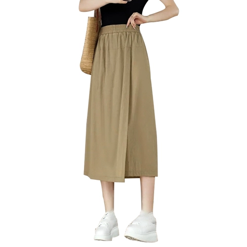 Шелковая юбка для отдыха, летние тонкие штаны, по фигуре, подходит для подростков