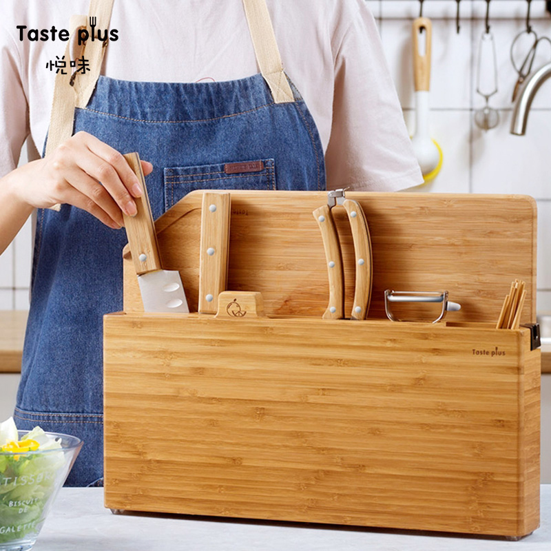 Pleasing stainless steel cutter set kitchen set kitchen complete kitchen knife chopping block combined multifunctional household sliced water fruit knife