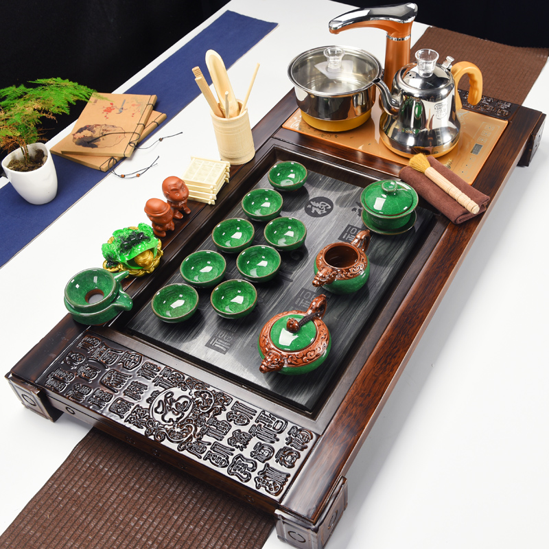 Are a popular kung fu tea set violet arenaceous household solid wood tea tray of a complete set of tea sets tea tea DHESZ3ndHn sea