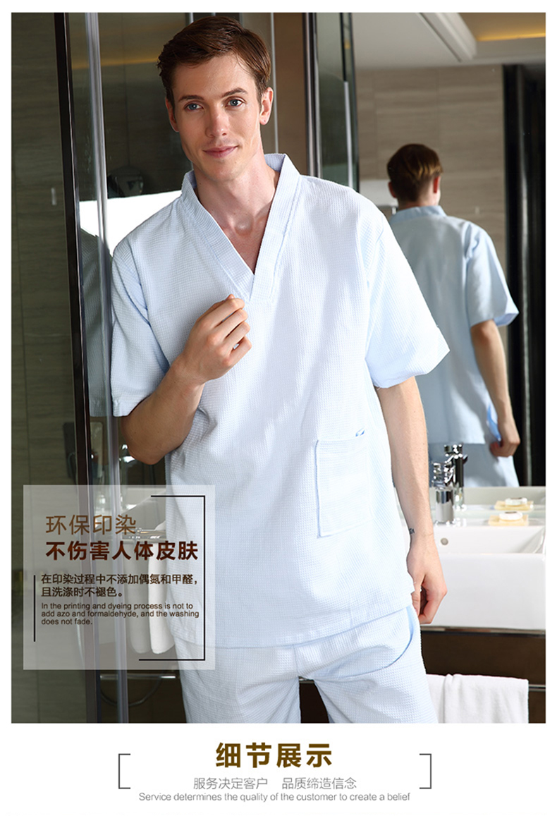 Bộ đồ ngủ bó tay tình yêu cotton ngắn tay mùa xuân hè, hè và thu nam đôi nam nữ kiểu cotton mỏng phần giản dị phục vụ nhà phù hợp bộ đồ thu đông nam 