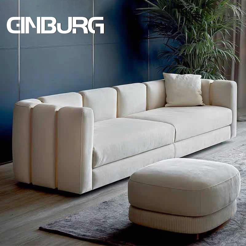 2020 new Italian RUGIANO light luxury nano technology fabric sofa small apartment living room decoration hotel