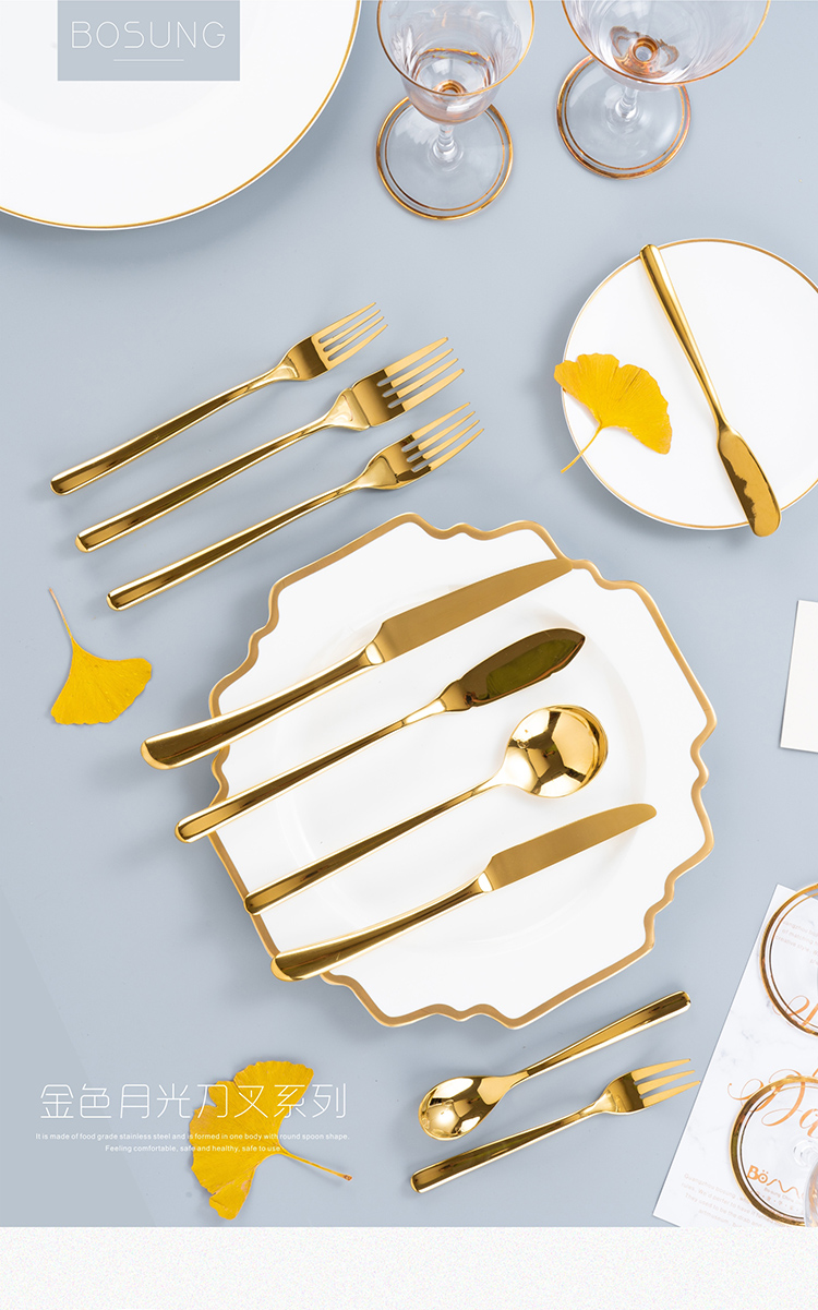 European ceramic plate steak knife and fork suit creative up phnom penh white race course dish western - style food tableware full set the table