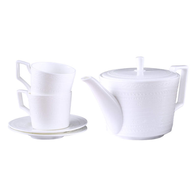 Georgia anaglyph 1 pot cup 2 disc set English ipads China tea tea sets pot of coffee cups and saucers