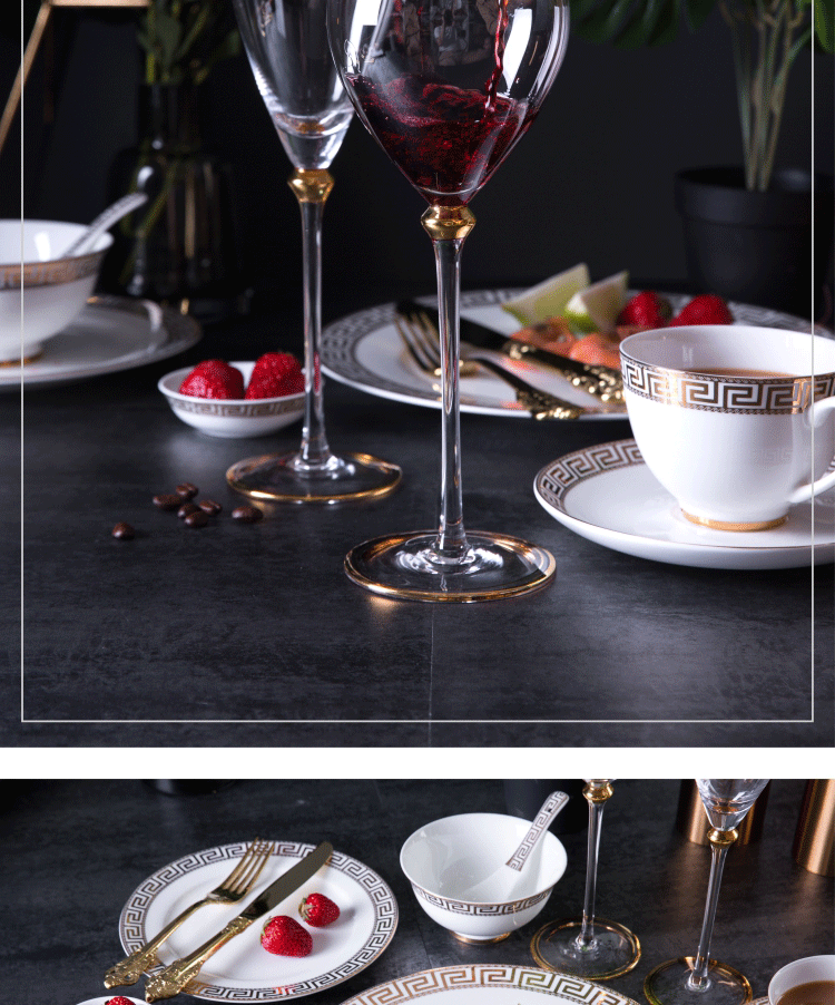Up Phnom penh palace words dinner plate suit European tableware steak knife and fork ceramic disc flat plate pasta dish in up Phnom penh