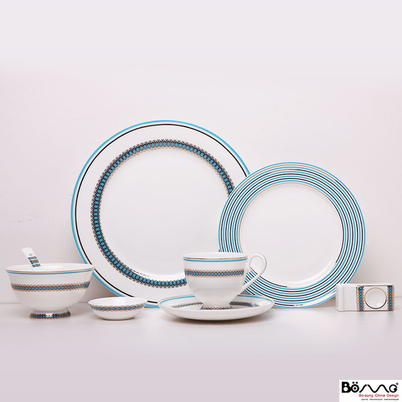 Ou ipads porcelain hotel west cutlery set ceramic disc bowl spoon steak plate knife and fork shamrock malang series of sell like hot cakes