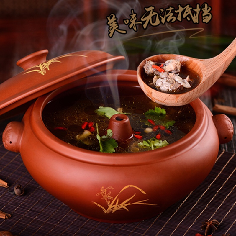 The economic chicken steam kettle household water purple pottery purple ceramic building of yunnan steamer steamed chicken soup pot ltd. hotel hotel