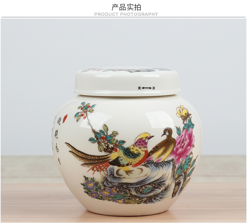 As The kitchen household ceramics with cover high temperature resistant chilli oil jar jar of honey pot cooking oil tank storage tank