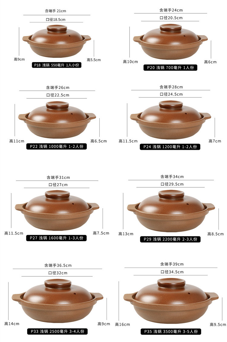 Old charcoal stove charcoal chafing dish pot soup pot of porridge casseroles, high temperature resistant earthenware edge furnace burn oven furnace home