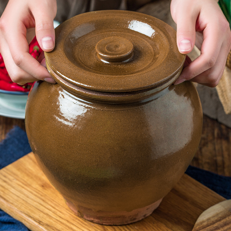 Ceramics with as the home with cover high - temperature high - capacity seasoning as cans with thick lard oil tank cylinder in the kitchen