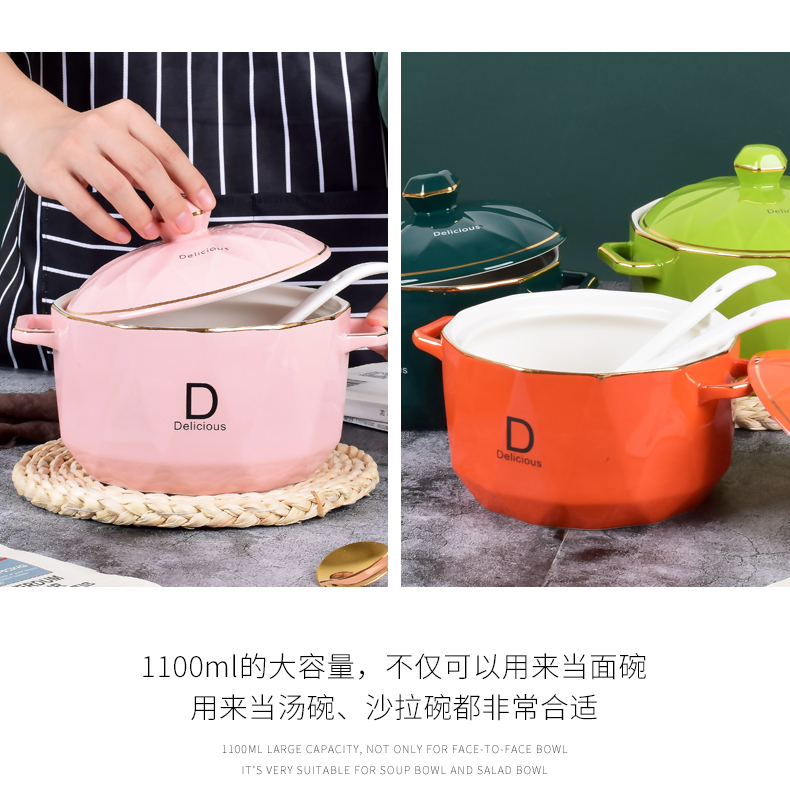 Large household with cover as the ceramic flavor northern chili oil seasoning sugar pot salt shaker individual kitchen