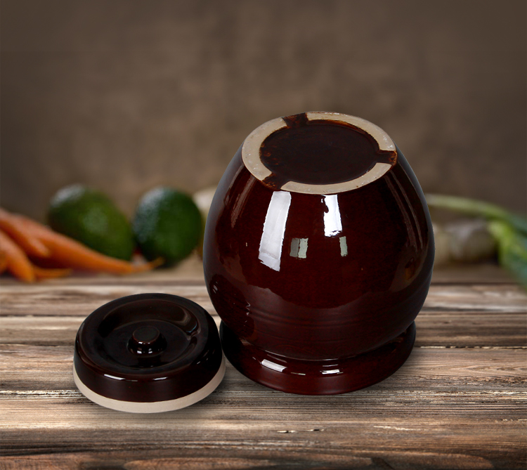 Household ceramics pickles pickled egg jar jar pickles pickles earthenware jar sauerkraut cylinder with cover thickening salted duck egg
