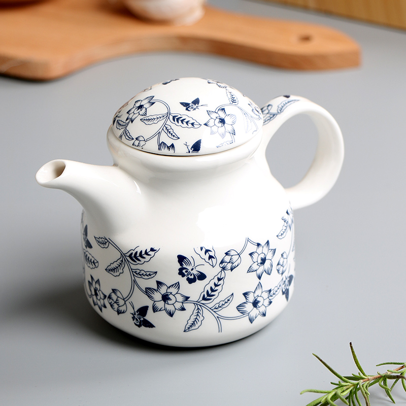 Ceramic tube chili oil, vinegar flavor pot chopsticks box seasoning box chopsticks box pot of chopsticks chopsticks tube household composition