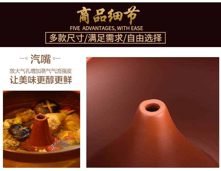 The economic chicken steam kettle household water purple pottery purple ceramic building of yunnan steamer steamed chicken soup pot ltd. hotel hotel