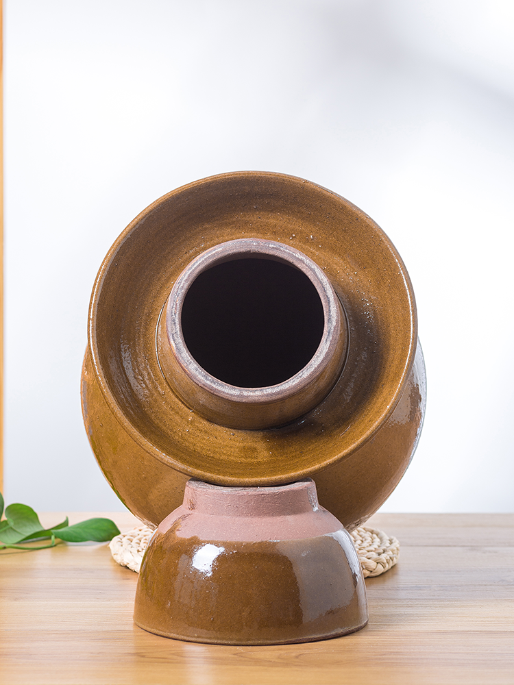 Sichuan home old earthenware pickle jar thickening pickle jar ceramic pickles pickled vegetable sealed jar with cover
