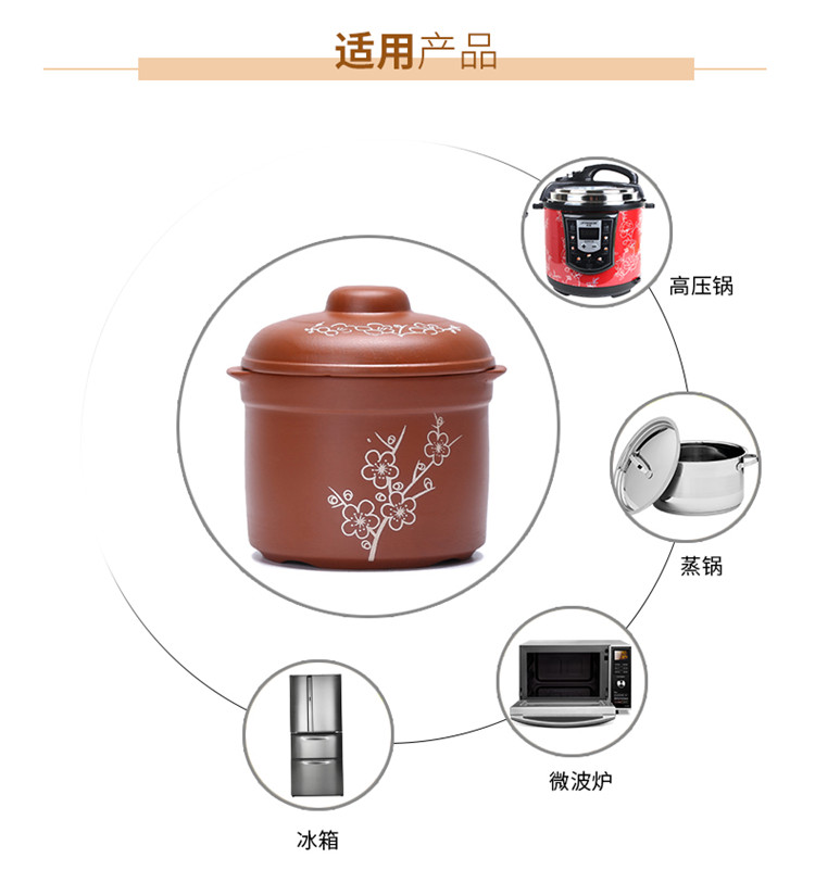 Violet arenaceous stew with cover ceramic dual cover water stew soup bowl potted household health ginseng bird 's nest soup stew pot