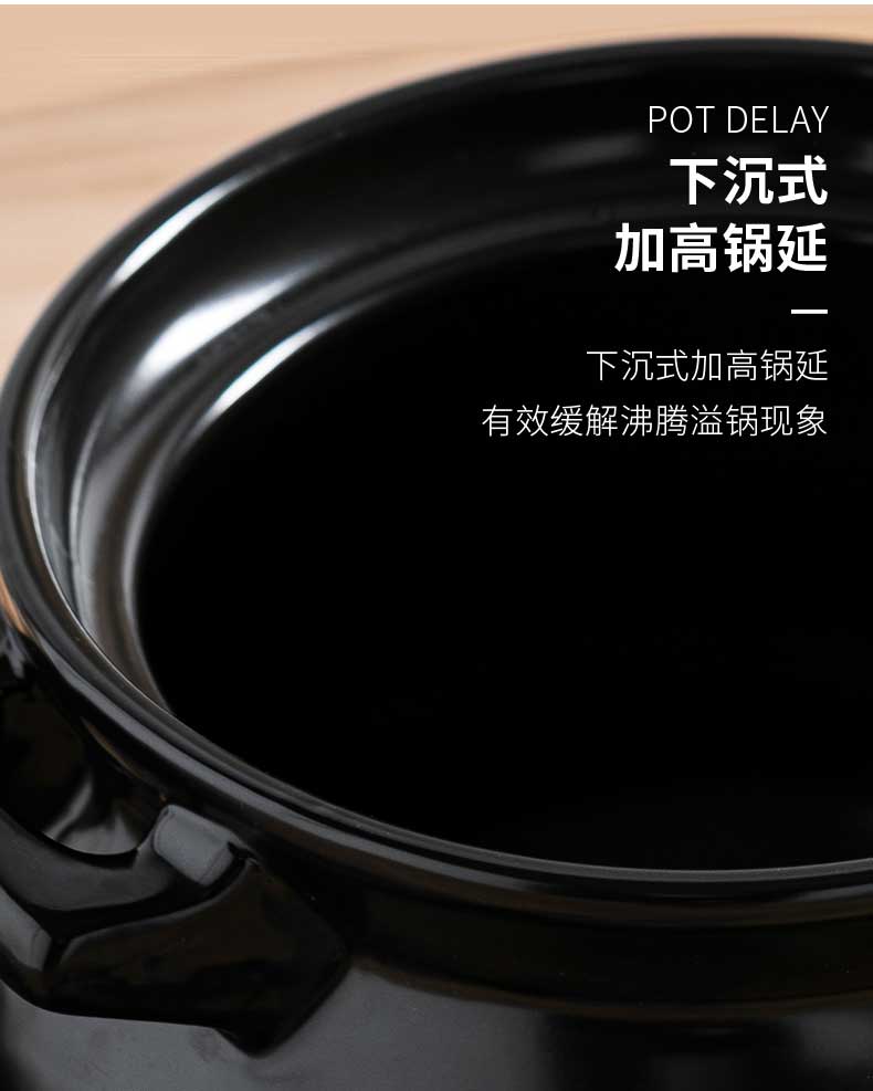 Casserole stew ceramic pot soup flame gas high - temperature cooking porridge soup pot large household soup an earthenware pot