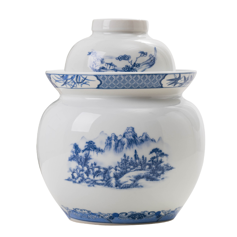 Household ceramics thickening large sichuan pickles jar sealing pickle jar pickle jar of pickles and pickle jar