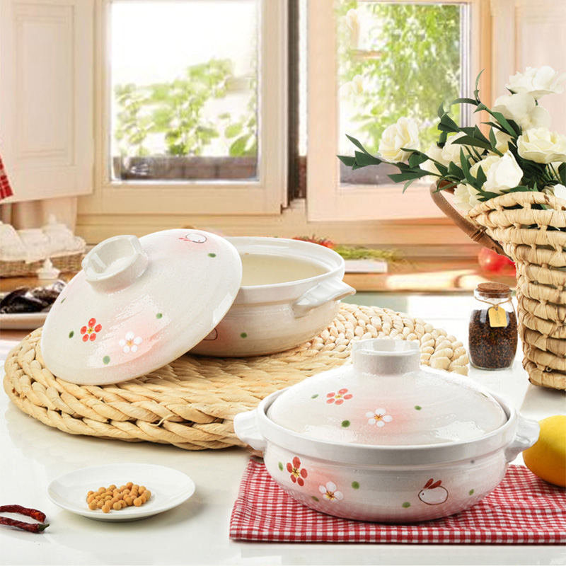 Casserole stew household gas high temperature resistant ceramic pot simmering soup rice Casserole pot small Casserole potato powder