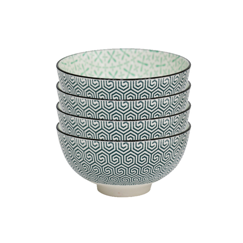 Combination dishes suit household eat rice bowl light new high - end key-2 luxury European - style ceramics rainbow such as bowl soup bowl plate tableware