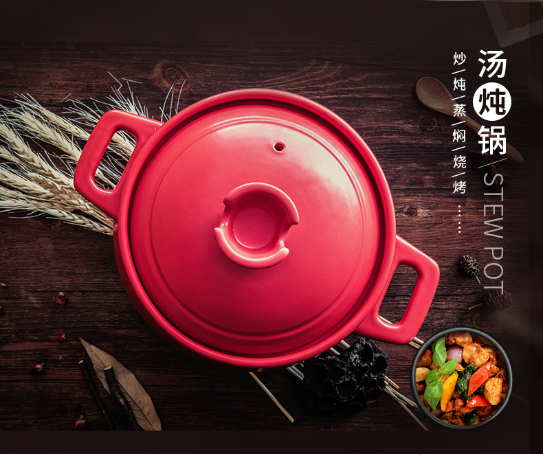 Casserole stew soup household gas ceramic pot high - temperature Casserole soup rice special trumpet