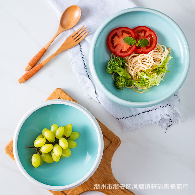 Tall fruit bowl in ceramic dessert dry fruit tray pallet front desk show originality longquan celadon sitting room