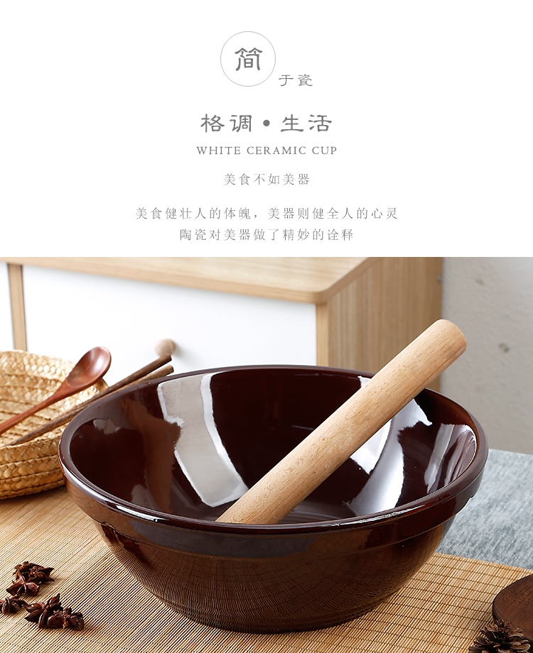 Ceramics and the basin that wash a face old kitchen household more large non - stick surface rubbing basin dovetail xiancai basins made of baked clay basin