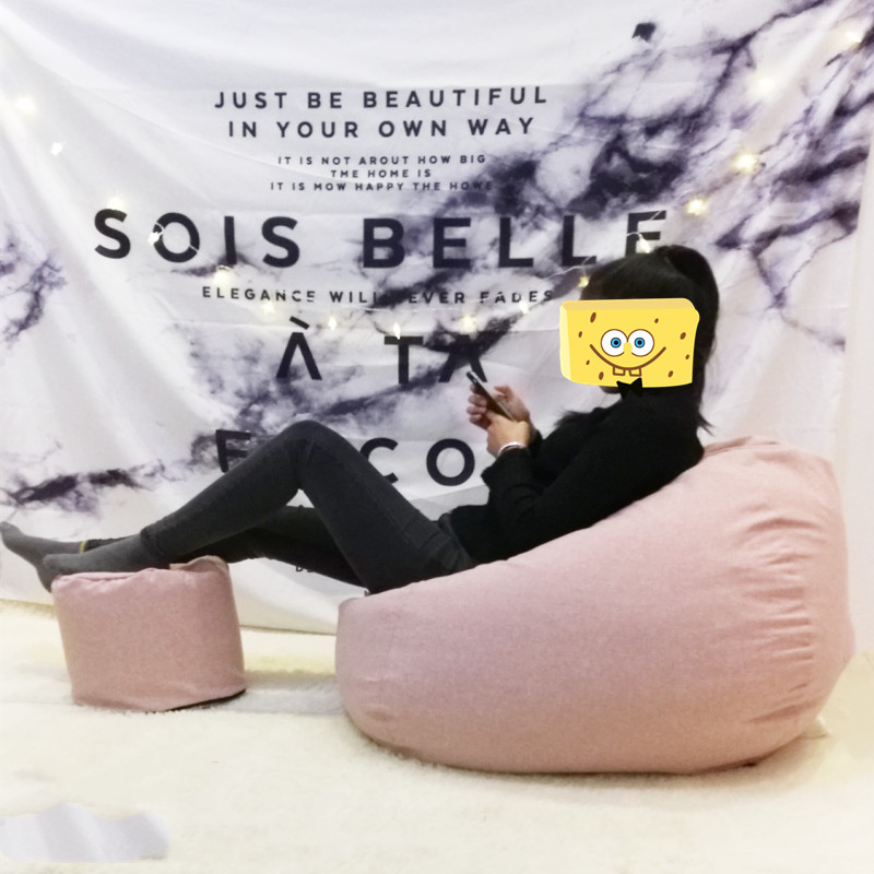 Beanbag beanbag tatami đơn mô hình căn hộ phòng ngủ nhỏ ròng trái tim màu đỏ cô gái tuổi teen dễ thương trên ghế xuống đất - Ghế sô pha mẫu ghế sofa kết hợp giường ngủ