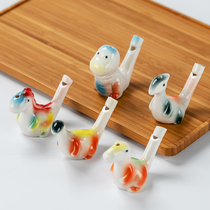 New water bird whistle childrens gift with water added to blow out bird calls with lanyard ceramic zodiac dinosaur cartoon