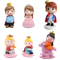 Crown little Prince little princess cake decoration ornaments rose and flowers Valentines Day decoration male god decoration gift
