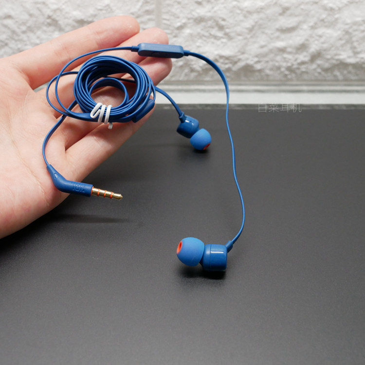 US Phone Wire Control In-Ear Headphones Noodle Line Anti-tangle Belt Wheat Earplugs CTIA American Standard Android IOS