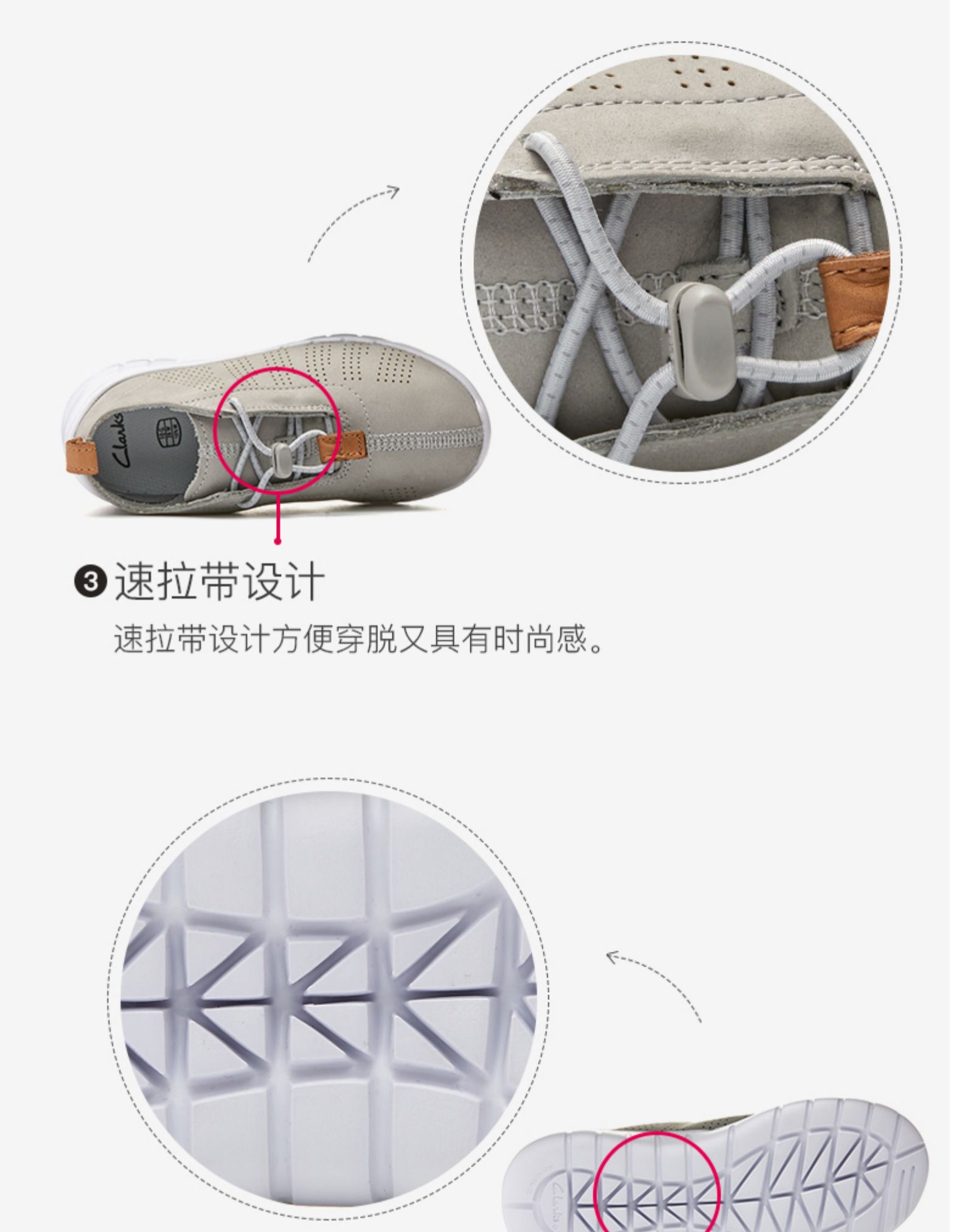 clarks其乐 儿童 透气牛皮 蜘蛛鞋 图5
