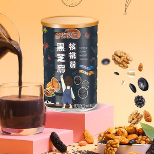 谷物粮园！早餐冲饮即食黑芝麻糊核桃粉